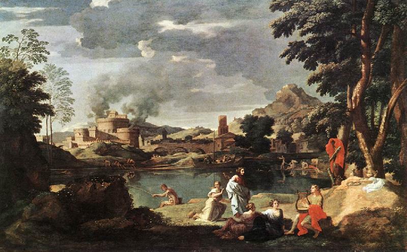 Nicolas Poussin Landscape with Orpheus and Euridice Germany oil painting art